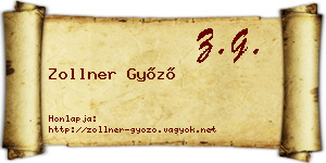 Zollner Győző névjegykártya